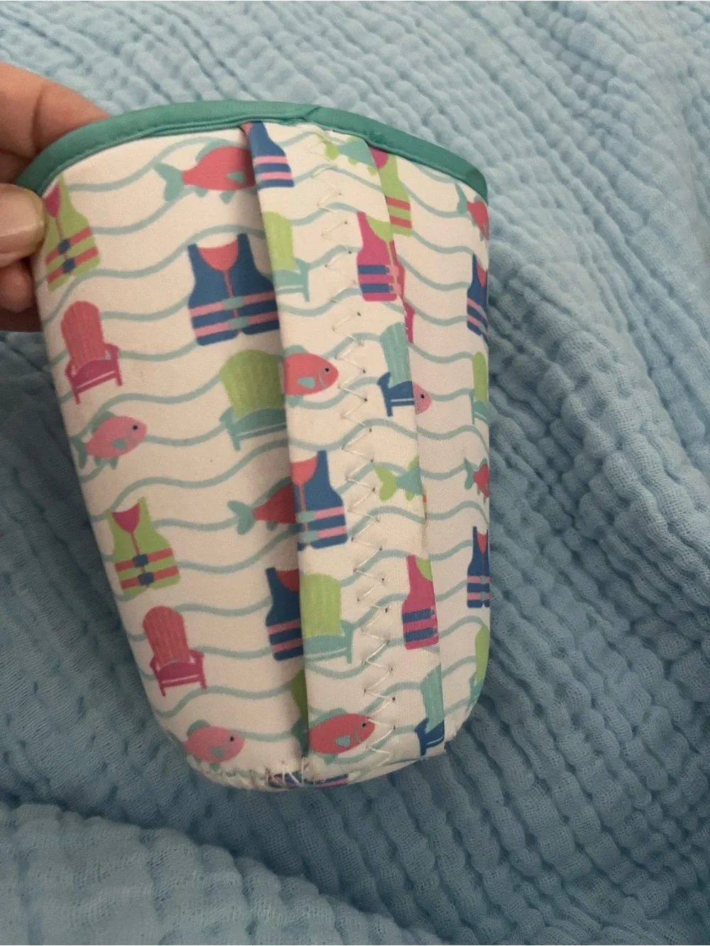 Swims Aqua Neoprene Bottle Cozy